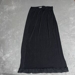 Vintage Jaclyn Smith Black Maxi Skirt Womens Medium Whimsgoth Dark Grunge USA